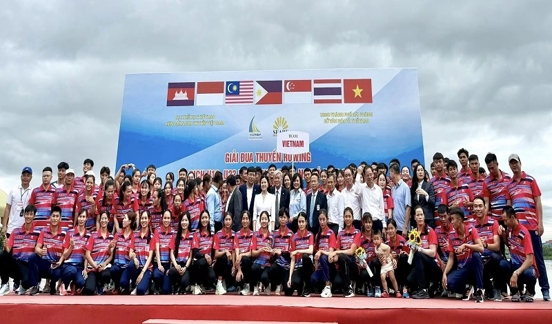 Đội đua thuyền Việt Nam dự giải lần này được diễn ra ở Hải Phòng. Ảnh: CỤCTDTT