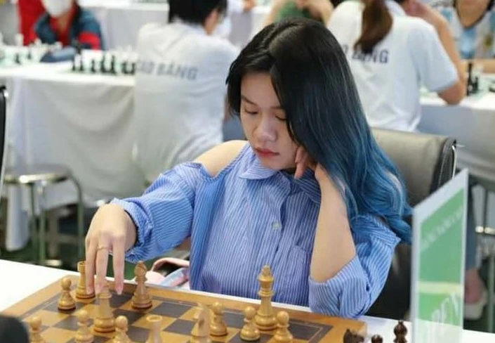 Kỳ thủ Nguyễn Thiên Ngân sẽ thi đấu cho cờ vua Hà Nội trong giải lần này. Ảnh: CHESSVN