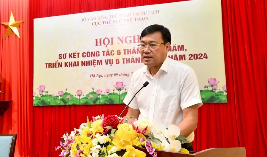 Ngành thể thao đã tổ chức Hội nghị sơ kết công tác 6 tháng đầu năm 2024. Ảnh: VĂN DUY