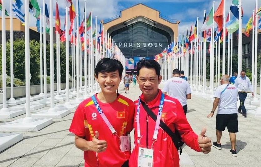 Nguyễn Thị Thật đang chuẩn bị chuyên môn để chuẩn bị thi đấu Olympic 2024. Ảnh: VCF