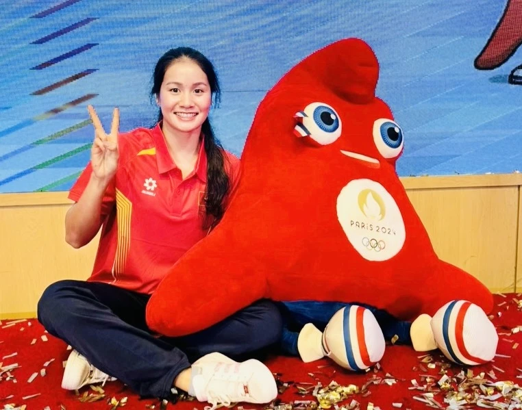 Võ Thị Mỹ Tiên đang nỗ lực chuẩn bị để bước vào thi đấu chính thức tại Olympic 2024. Ảnh: MINH MINH