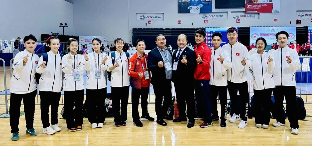 Đội wushu Việt Nam giành được 4 HCV trong lần thi đấu thái cực quyền vô địch thế giới 2024. Ảnh: MINH MINH