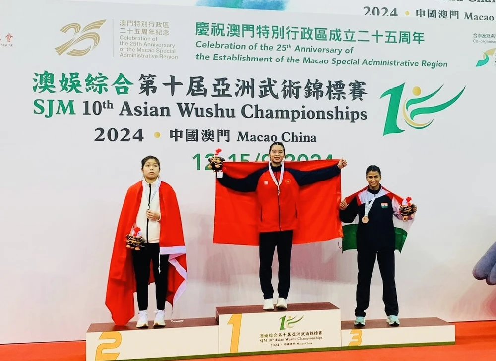 Tuyển wushu Việt Nam đạt 3 HCV qua đó xếp hạng 4 vô địch châu Á 2024- Ảnh 2.