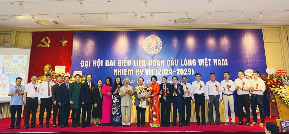 Liên đoàn cầu lông Việt Nam đã bầu ban chấp hành khóa 7 (2024-2029). Ảnh: MINH MINH