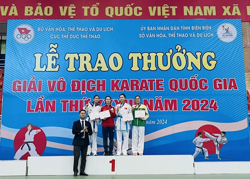 Các VĐV đã thi đấu và giành kết quả cao giải vô địch quốc gia 2024. Ảnh: ĐINH HƯƠNG