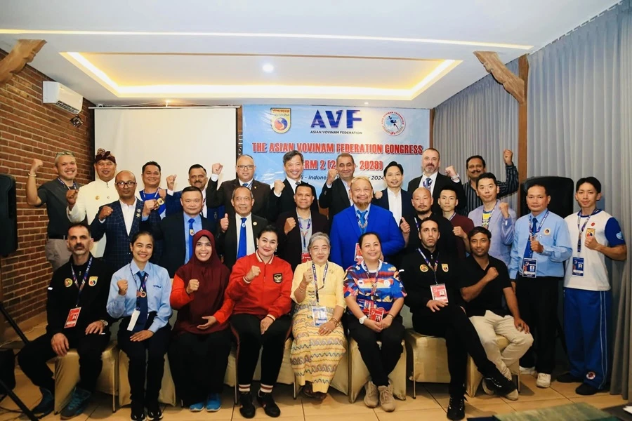 Liên đoàn vovinam châu Á đã bầu ban chấp hành nhiệm kỳ lần thứ 2 (2024-2028). Ảnh: AVF