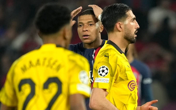 Mbappe "bất lực" trước Dortmund