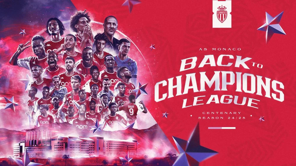 Monaco trở lại Champions League sau 5 năm vắng bóng