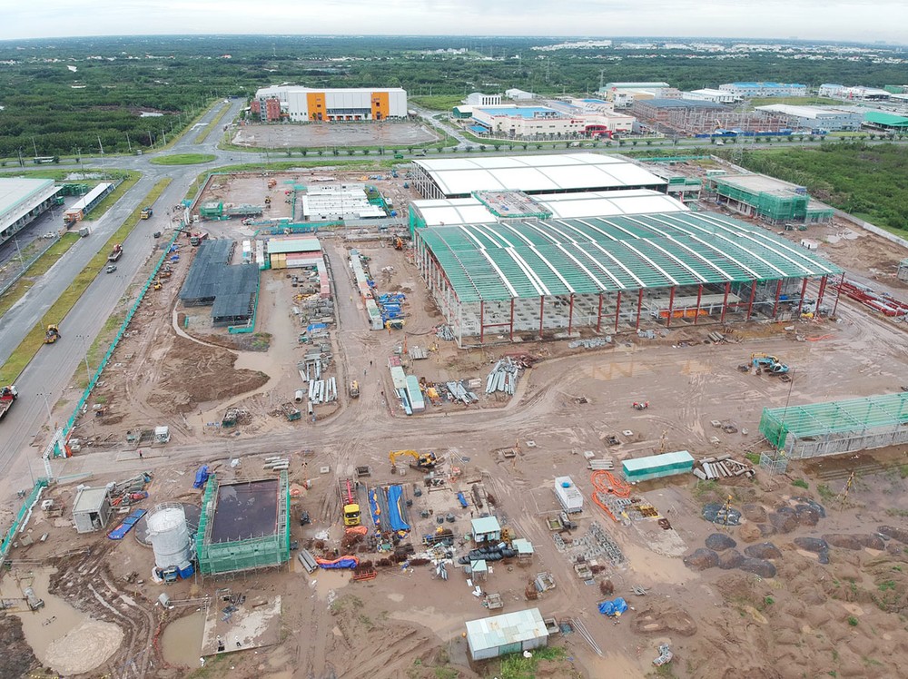 A manufacturing plant is being built in Nha Be District of Ho Chi Minh City. (Photo: SGGP)