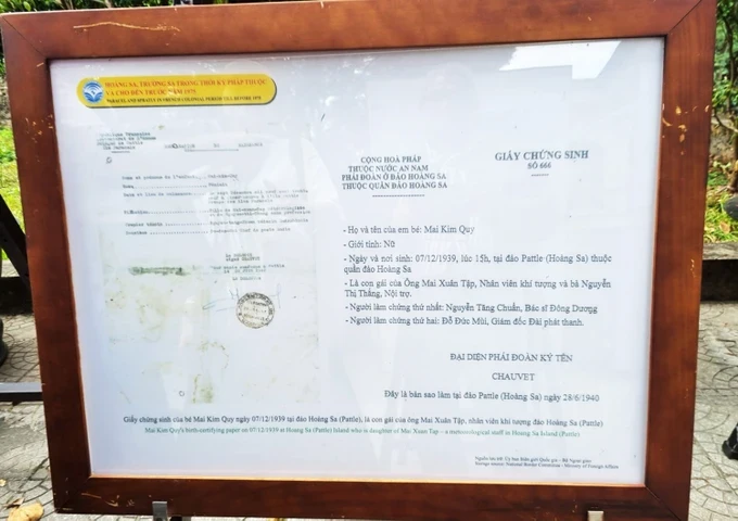 Memorable birth certificate issued in Paracel Islands | SGGP ...