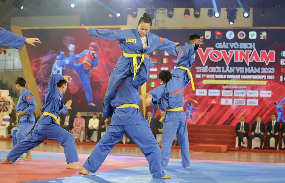 Khai mạc giải vô địch Vovinam thế giới lần thứ VII năm 2023 - Có 35 quốc gia về tham dự giải. Ảnh: Quỳnh Mai