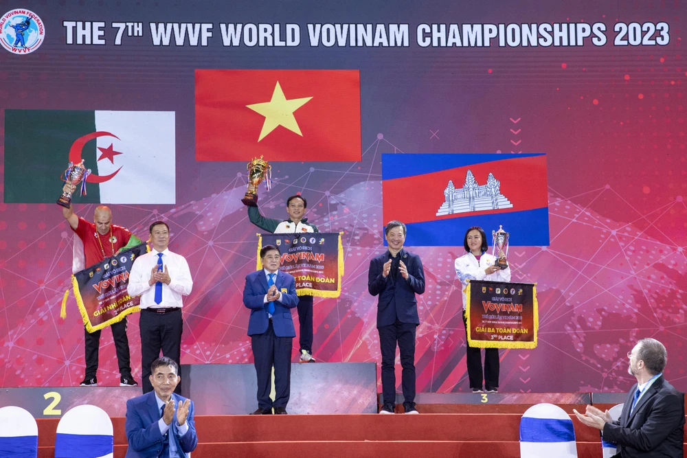 Kết thúc giải vô địch Vovinam thế giới lần VII năm 2023 - Chủ nhà Việt Nam nhất toàn đoàn. Ảnh: Quỳnh Mai 