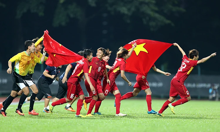 Đội tuyển bóng đá nữ Việt Nam hướng đến ngôi vô địch lần thứ 6 ở Đại hội năm nay. Ảnh: Đông Huyền