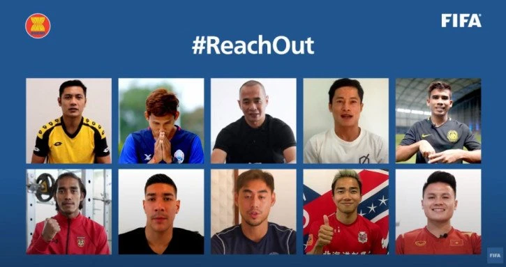 Quang Hải cùng các cầu thủ Đông Nam Á tham gia chiến dịch "ReachOut"
