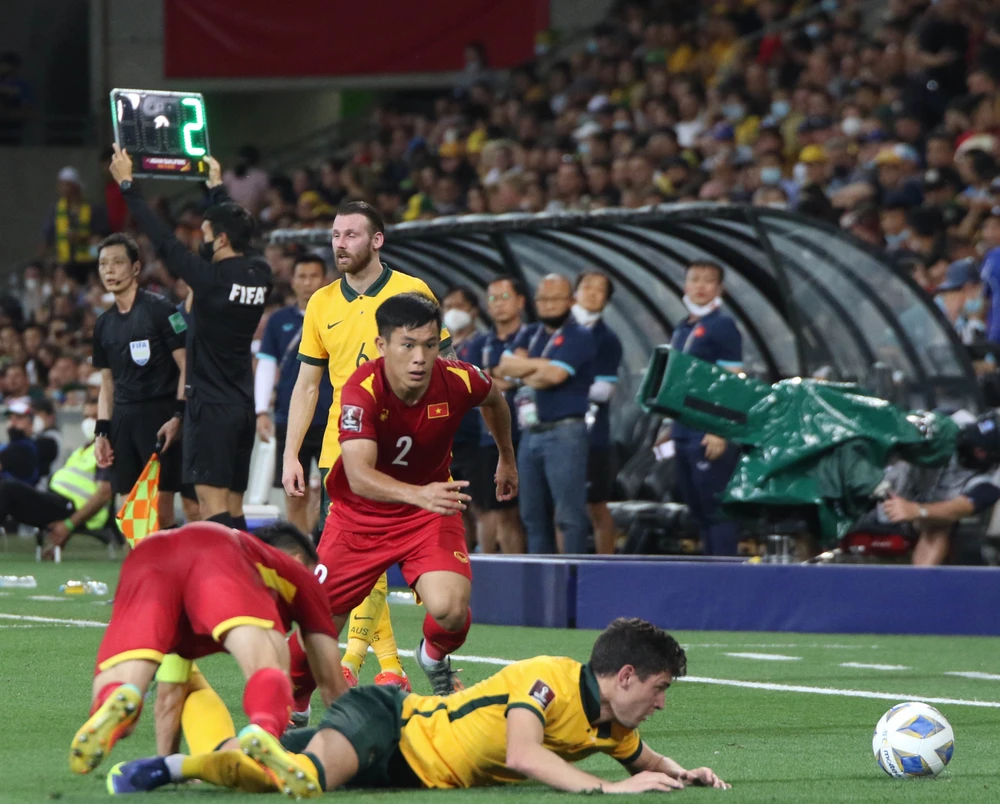 Đội tuyển Việt Nam trong trận thua Australia 0-4, trận thua đậm nhất đến nay dưới triều đại HLV Park Hang-seo