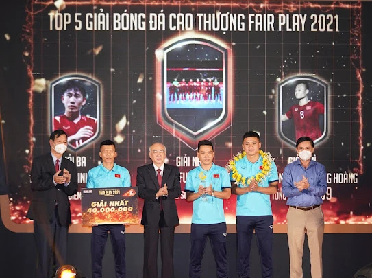 Đội tuyển futsal Việt Nam lần thứ hai giành danh hiệu Fair-Play. Ảnh: DŨNG PHƯƠNG 