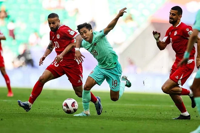 Lại chia điểm sau trận hòa không bàn thắng, Trung Quốc (áo xanh) gặp khó trong mục tiêu tranh vé vào vòng 16 đội. Ảnh: AFC