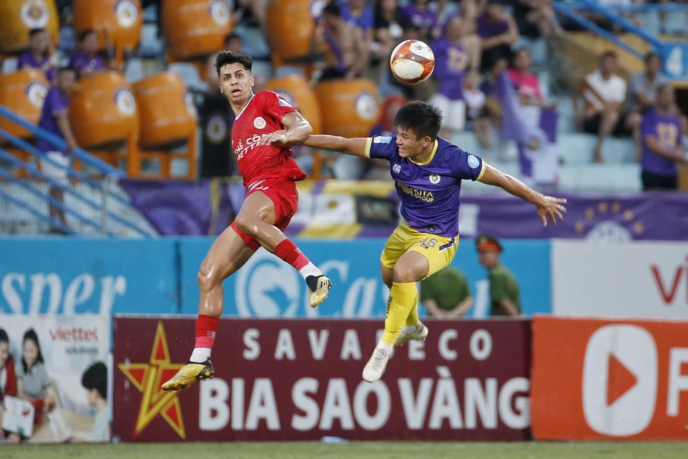 Hà Nội FC giành chiến thắng áp đảo trước TC Viettel. Ảnh: MINH HOÀNG
