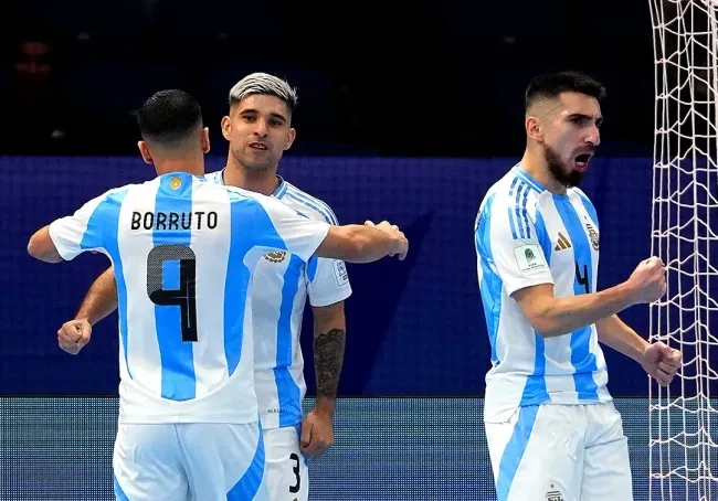 Vượt qua Pháp ở trận bán kết 2, Argentina lần thứ 3 liên tiếp vào tranh chung kết futsal World Cup. Ảnh: FIFA