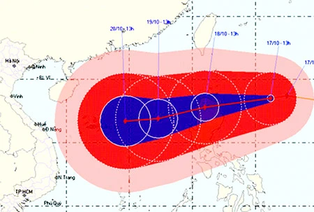 Hôm nay, siêu bão Megi vào biển Đông