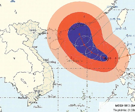 Siêu bão Megi có thể đổi hướng