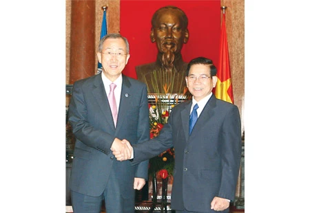 Tổng Thư ký LHQ Ban Ki-moon thăm Việt Nam: LHQ ủng hộ mạnh mẽ Việt Nam tham gia sâu rộng các vấn đề quốc tế