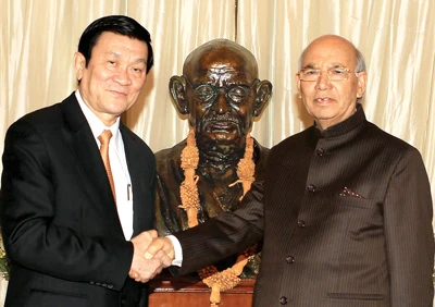 Chủ tịch nước Trương Tấn Sang bắt đầu chuyến thăm Ấn Độ