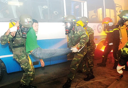 TPHCM: Tổng diễn tập cứu hộ, cứu nạn tại đường hầm Thủ Thiêm