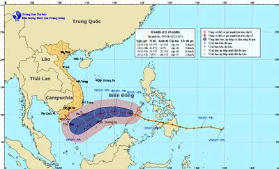 Cơn bão số 7 có khả năng suy yếu thành áp thấp nhiệt đới