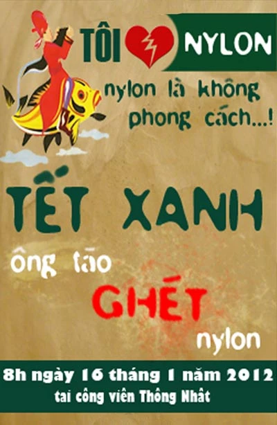 “Ông Táo ghét Nylon” diễn ra tại Hà Nội vào 23 tháng chạp