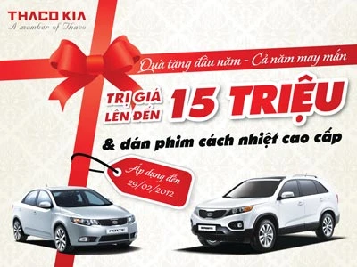 Thị trường ô tô trong nước Thaco Kia khởi đầu năm mới với nhiều ưu đãi hấp dẫn