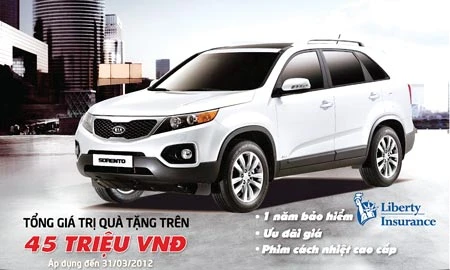 Nhiều ưu đãi khi mua xe Kia Sorento