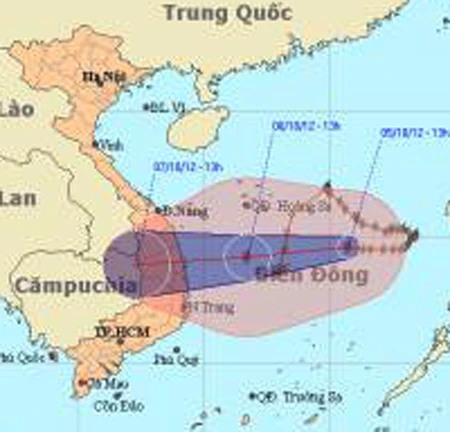 Bão số 7 đang tiến sát bờ biển Quảng Ngãi - Phú Yên