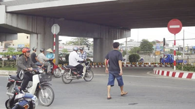 Vô tư đi ngược chiều