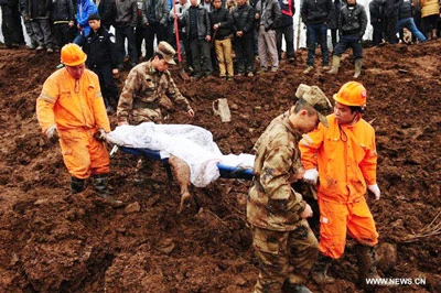 Trung Quốc: Lở đất kinh hoàng, 26 người chết, 40 người mất tích