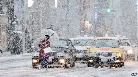 Miền Đông Nhật Bản tê liệt vì tuyết
