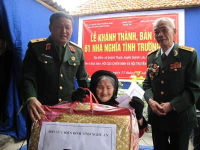 Khánh thành 73 căn nhà nghĩa tình Trường Sơn tại Nghệ An