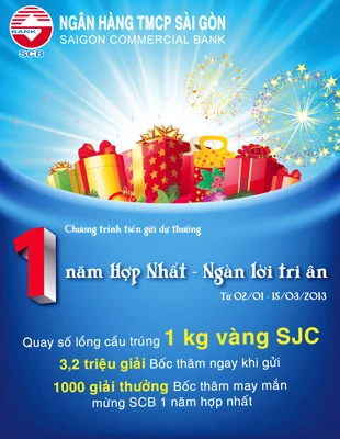 SCB kỷ niệm 1 năm hợp nhất với nhiều chương trình khuyến mãi lớn