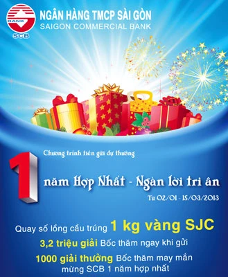 SCB kỷ niệm 1 năm hợp nhất với nhiều chương trình khuyến mãi lớn