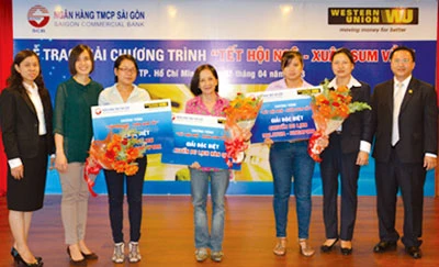 Ngân hàng TMCP Sài Gòn tổ chức lễ trao giải của chương trình “Tết hội ngộ, Xuân sum vầy”