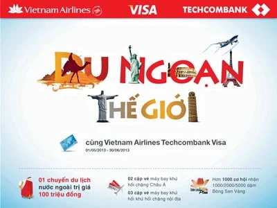 Du ngoạn thế giới cùng thẻ Vietnam Airlines Techcombank Visa