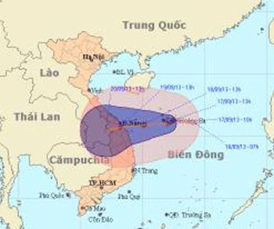 Sáng 19-9, bão số 8 sẽ đi vào khu vực Quảng Nam – Quảng Ngãi