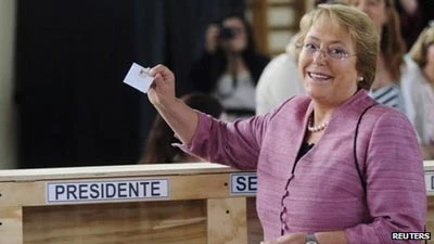 Bầu cử Tổng thống Chile: Bà Michelle Bachelet dẫn đầu