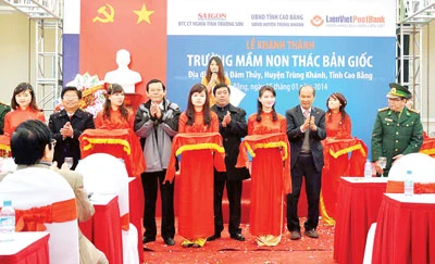 Báo SGGP và LienVietPostBank khánh thành Trường Mầm non Thác Bản Giốc