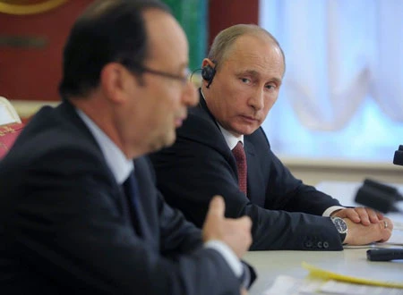 Tổng thống Pháp Hollande gặp gỡ Tổng thống Nga Putin