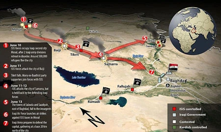 Lực lượng thánh chiến ở Syria, Iraq tuyên bố thành lập nhà nước Hồi giáo