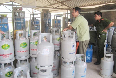 Bình gas giả tràn lan