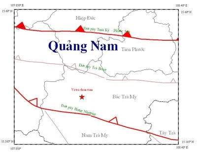 Lại động đất mạnh 2,4 độ Richter tại Sông Tranh