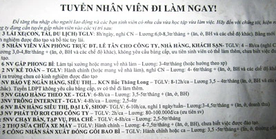 Việc làm thêm và bẫy lừa sinh viên