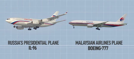 Nga: Máy bay MH17 bị bắn hạ giống chuyên cơ Tổng thống Putin